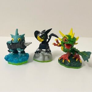 Lot of 3 Skylanders Gill Grunt Sonic Boom Carno Toys